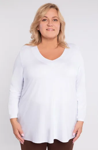 Бяла вискозна блуза