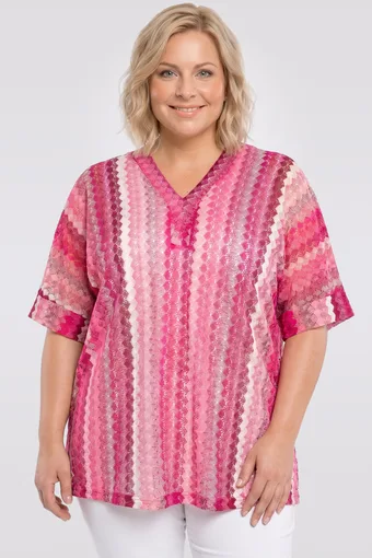 Розова ажурна туника
